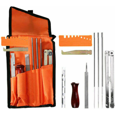Tragbares Universal-Kettensägen-Schärfset, 5/32" (4 mm) / 3/16" (4,8 mm) / 7/32" (5,5 mm) Feilen,