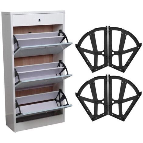 4 Stück Schuh-Organizer-Scharniere für Schrank- und Kommodentüren, Ersatzzubehör für Küchenschränke, Wohnzimmer und Aufbewahrung. (1/4)