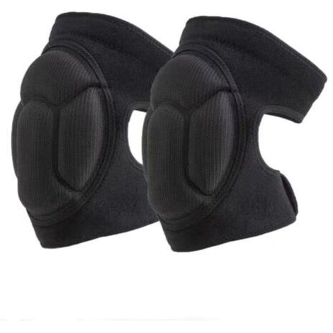 1 Paar Knieschoner, Arbeitsschutz-Knieprotektoren mit 3 cm dicker Schaumstoffpolsterung, Dämpfung, Knieschutz, wasserdicht und atmungsaktiv, für Gartenarbeit, Joggen und manuelle Arbeit, schwarz, Größ (1/4)