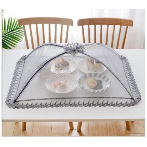 Hochwertige Lebensmittelabdeckung aus Netzgewebe – 50 × 70 cm – wiederverwendbar und faltbar – für Picknicks und Outdoor-Aktivitäten – schützt Lebensmittel vor Fliegen, Insekten und Mücken