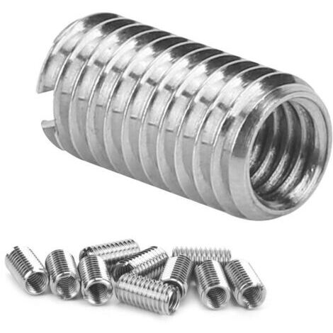 10 Stück Gewindeeinsätze, Innengewinde, Reduziermutter, Edelstahl-Reparaturwerkzeug, Industriematerial. (1/4)