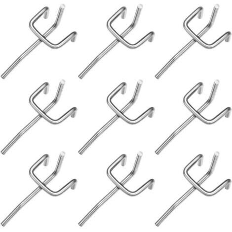 50 Lochwandhaken, Metall-Lochwandhaken, Lochwandzubehör, Garagenhaken, Werkzeugorganisation