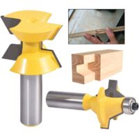Vtizikl 1/2"tige assortie langue rainure routeur ensemble Bit 120 degrés bord bande pour le travail du bois bricolage