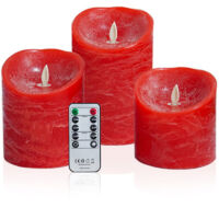 Bougie LED Flamme Vacillante Réaliste Télécommande Minuterie Décoration Cadeau