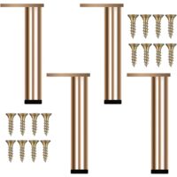 Goldenes Möbelbein-Set, verstellbare moderne Sofabeine aus Metall, Ersatzbeine für Couchtisch, Fernsehständer, Badezimmerschrank