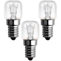 15-W-E14-Dunkelofenlampe, 300°, dimmbar, AC 220–240 V, E14-T22-Glühbirne, 85 lm, warmweiß (2300 K), E14-Zwerglampe mit kleinem Schraubsockel für Mikrowelle, Backofen, Salzkristalllampe, 3 Stück