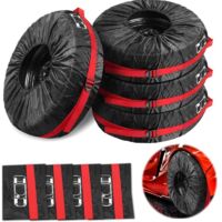 Set mit 4 universellen Reifenabdeckungen für 19 bis 23 Zoll Reifen, wasserdicht, staubdicht und schneesicher, mit verstärktem Griff.