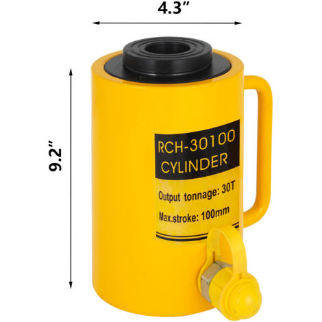Cylindre Hydraulique 20T Course 160mm – Vérin Creux Piston Traverse, Action Simple, Bâtiment & Ponts