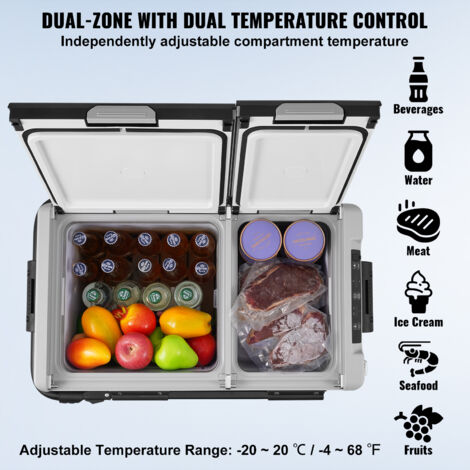 Réfrigérateur Voiture Portable VEVOR 35L - Glacière électrique Pour Camping Et Voyages