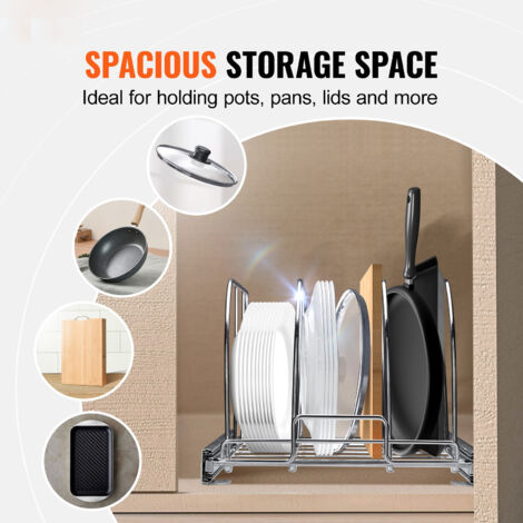LPAMABA Rangement Couvercle Casserole Bambou 33 * 26 * 6.5cm Organisateur De Poele Et Casserole Range Couvercle Pour Tiroir Cuisine Bois Porte Couvercle Casseroles Bois Support De Couvercle De Pot