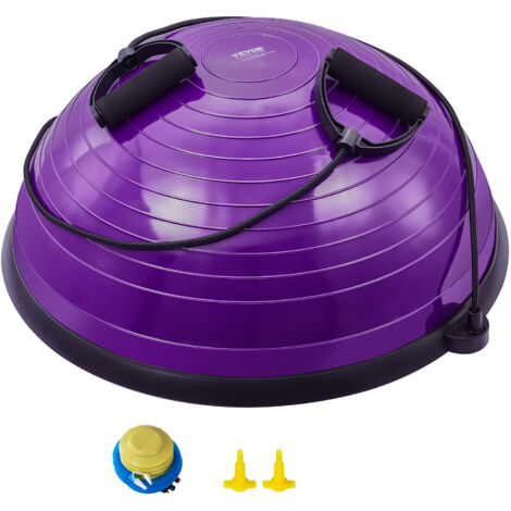 VEVOR Balle D’équilibre Demi-rond – 58/62/66 Cm, Capacité 300 Kg, Avec 2 élastiques Et Pompe – Fitness, Yoga, Rééducation