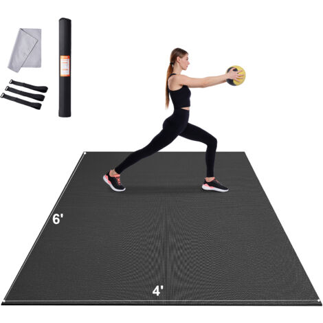 Tapis De Yoga BalanceFrom – 10 Mm – Antidérapant Double Face – 183x61 Cm – Avec Sangle
