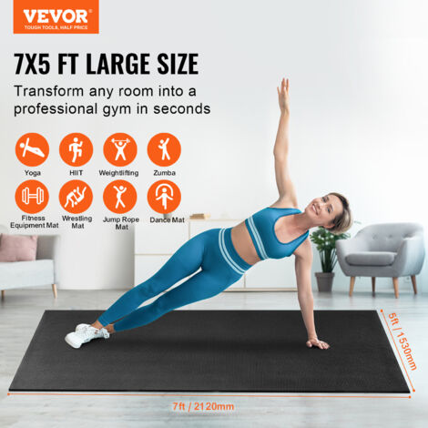 Tapis De Sport Antidérapant 180x50 Cm – Mousse Haute Densité, Double Face Antidérapante, Pour Le Yoga, Le Fitness Et La Musculation