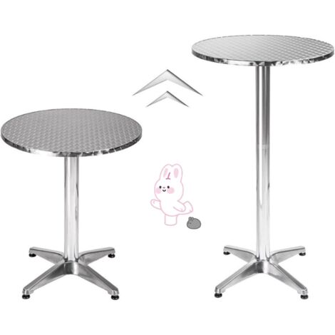 Dining Table Dining Dining Restaurant Home Interior MDF Bistro/Cafe/Bar/Kitchen Table Wood Board + Iron Legs, 60 x 60 x 72 cm (A) (1/5)