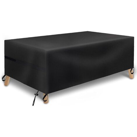 Housse meuble d'extérieur, housse de protection imperméable bâche coupe-vent imperméable pour meuble rectangulaire (213x132x74cm) (1/5)