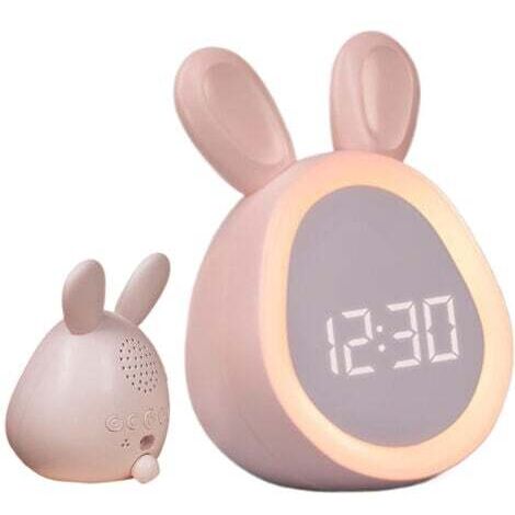 Réveil à Vibreur LED - Horloge Miroir avec Charge USB - pour Gros Dormeurs ou Malentendants - avec Secoueur - Chargeur de Téléphone - Variateur