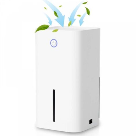 Cyslmuk – Déshumidificateur électrique 300ml/24h – Réservoir 1,1L – Silencieux 36dB – Pour pièces jusqu'à 10m³ – Filtration air ionisée - EAU 850 ML