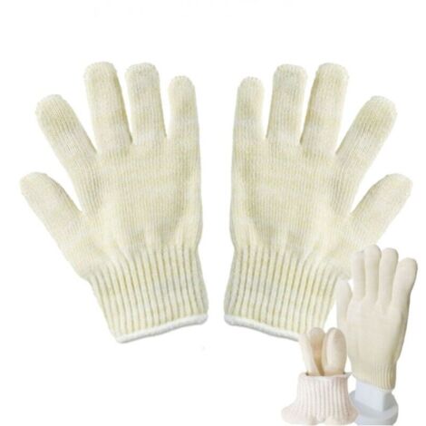 Cyslmuk – Gants anti-chaleur en fibre d'aramide – Résistants jusqu'à 100°C – Taille universelle – Lot de 2 pour barbecue et cheminée