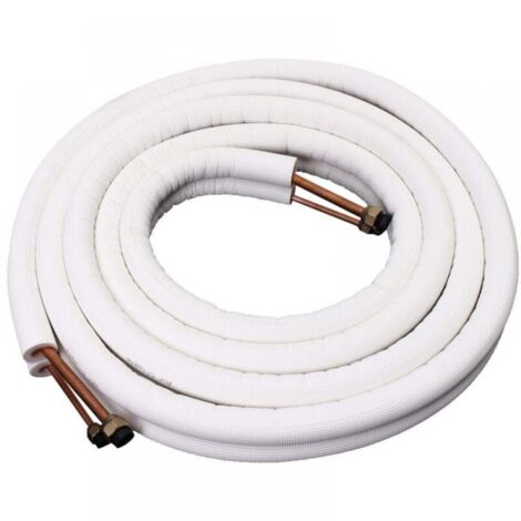 Cyslmuk – Tube cuivre 1/4 3/8 pour climatisation et réfrigération – Longueur 4 m – Multi-couche – Écrou inclus – Haute durabilité