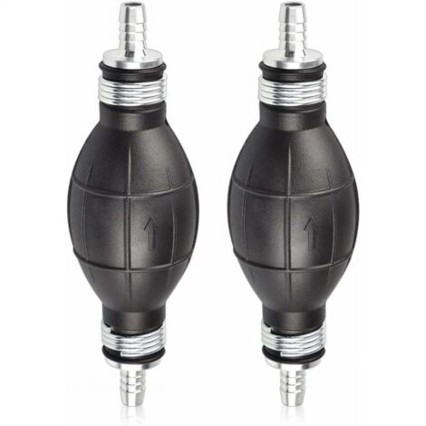 8mm Pompe à Main Essence en Caoutchouc - Poire d'Amorçage Carburant pour Voitures, Motos et Bateaux (Noir) - Pompe Manuelle de Transfert
