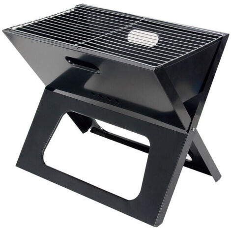Barbecue pliable et portable, idéal pour les barbecues en plein air, le camping, les voyages, les pique-niques et les fêtes sur la plage - Noir (1/5)