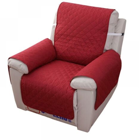 Housse Fauteuil Relax 1 Place, Housse de Canapé Protecteur Inclinable Imperméable pour Chambre （Rouge 55×200）