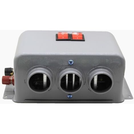 Chauffage de voiture 24 V, 600 W-800 W 3 Trous chauffage rapide plus chaud givre élimination Dégivreur de Pare-brise Chauffage Automatique Ventilateur Désembuage Dégivreur Réchauffeur D'hiver Rapide