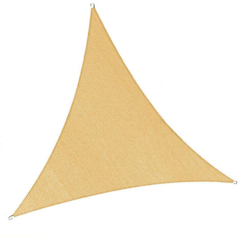 Voile d'ombrage, 3 x 3 x 3 mètres, imperméable, triangulaire, adaptée aux jardins, terrasses, balcons, protection UV, résistante aux intempéries. (1/5)