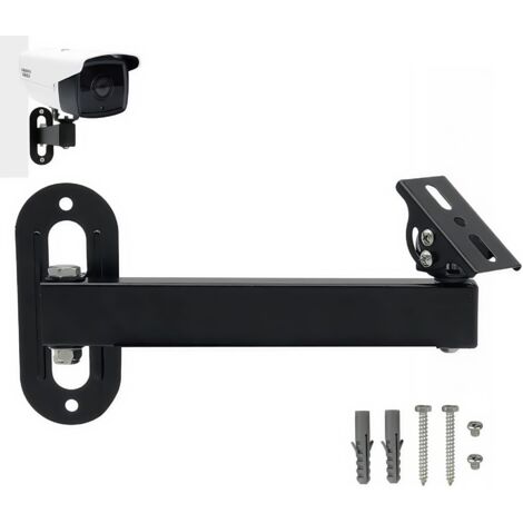 Support mural pivotant à 180 degrés pour projecteur, avec bras long de 8 pouces, pour caméra de vidéosurveillance, support mural d'angle pour projecteur, support métallique.