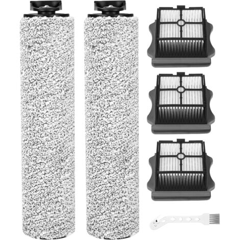 6 Pièces Rouleau de Brosse de Rechange et Filtre pour Tineco iFloor 3/Floor One S3 Accessoires pour Aspirateurs Secs et humides(3 Filtres,2 Rouleaux Brosse,1 Brosse Nettoyage) (1/5)