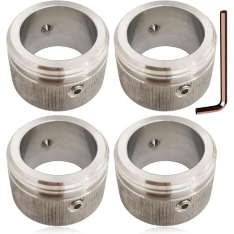 Lot de 4 adaptateurs de vanne de chauffage en acier inoxydable – Filetage M30 x 1,5 – Connexion fiable pour têtes thermostatiques – Contrôle précis de la température (1/5)