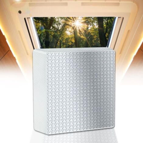 Isolant pour ventilation de camping-car 14 x14 x3" (lot de 1) - Couverture réfléchissante universelle pour lucarnes de camping-cars, isolation thermique et réduction du bruit, s'adapte aux toits ouv (1/5)