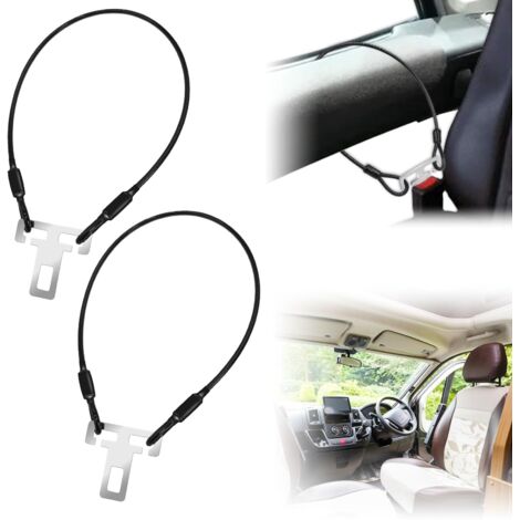 Serrure De Ceinture De Sécurité Antivol,2 Pièces 60 cm Accessoires Antivol Camping,Protection Antivol Camping-Car,Accessoires Antivol Pour Camping-Car Pour Fourgonnettes,Camping-Cars,Voitures
