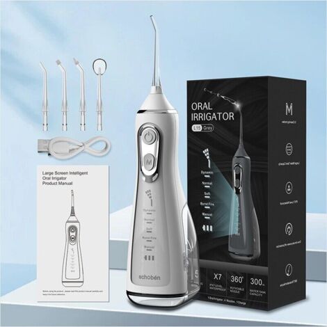 électrique eau Pulse rechargeable portable Dental rincer, nettoyage quotidien des dents imperméable à l'eau, voyage et utilisation à la maison oral rincer, USB charge, opération silencieuse