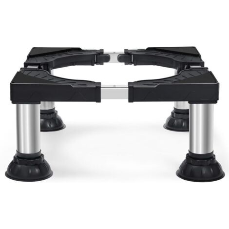 Socle Machine a Laver 4 Pieds à Ventouse, Support Machine à Laver Charge 200KG, Larg Réglable de 40-62cm, Haut de 17.7-21cm Support électroménager pour Machines à Laver, Noir (1/5)
