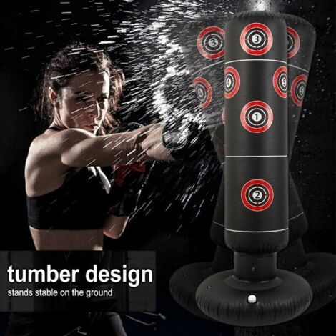 Sac de Frappe Boxe Gonflable sur Pied,160CM Punching Ball Adultes Sac de Frappe Boxe Gonflable sur Pied,160CM Punching Ball Adultes