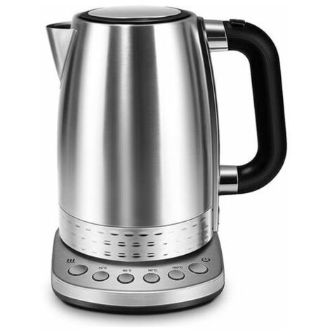 Bouilloire Electrique De 1,7 L, Bouilloire Intelligente Pour Le The Et Le Cafe, Controle De La Temperature, Fonction De Maintien Au Chaud, Protection Contre L'Ebullition A Sec, Argent