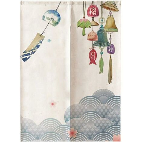 Rideau de Porte Japonais, Japon, Restaurant, Rideau de Chambre, Mur de Tapisserie, Rideaux, Rideau de séparation (65 x 90cm) (1/5)