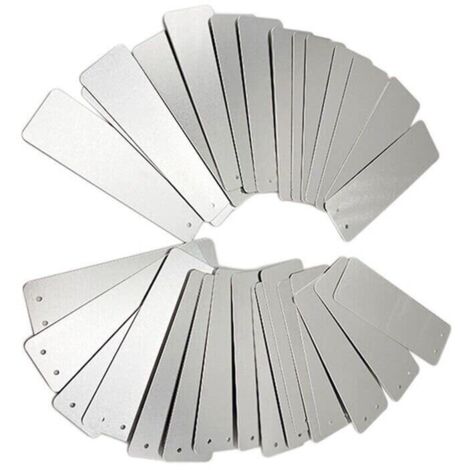 Lot de 50 étiquettes en métal pour plantes, arbres en aluminium double face pour plantes, arbres, panneaux d'extérieur et serres (1/5)