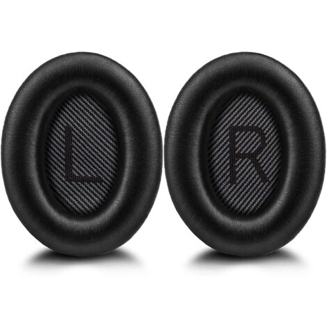 Applicable Coussinet Bose QC35 et Bose QC35 II, Coussinets d'oreille pour Bose QuietComfort 35 and Quiet Comfort 35 II, Oreillette de Remplacement pour Casque Bose QC35 QC25 QC15 /Ae2 Ae2i Ae2w (Noir) (1/5)