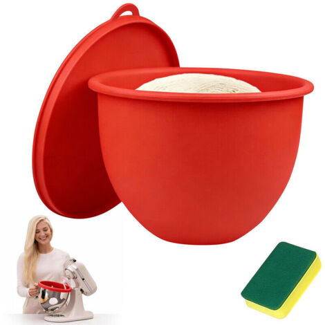 Revêtement de Bol en Silicone Rouge pour Robot Culinaire à Tête Inclinable 4.7 L (5 Qt)