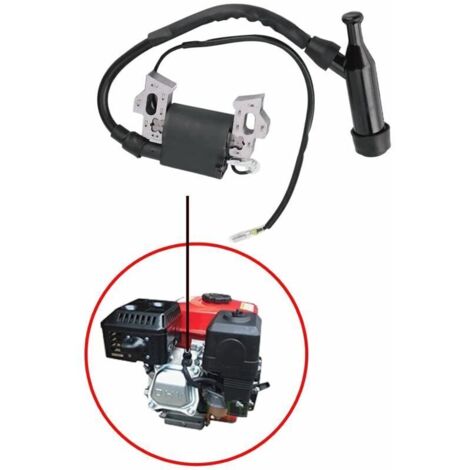 Bobine d'Allumage, Pièces de Générateur pour Générateur à Essence 168F-170F 2KW/3KW, Bobine d’allumage de Rechange avec Bougie d'allumage, bobine allumage pour Moteur de Tondeuse à Gazon