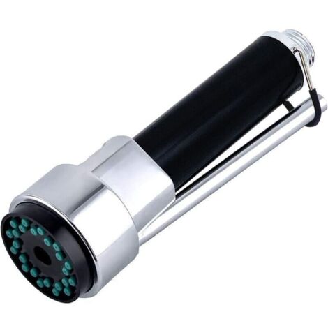 Douchette Robinet Cuisine Laiton Douchette Evier Cuisine Rétractable Mitigeur Douchette Remplacement pour Robinet Douchette Extensible, Chromé, G1/2"