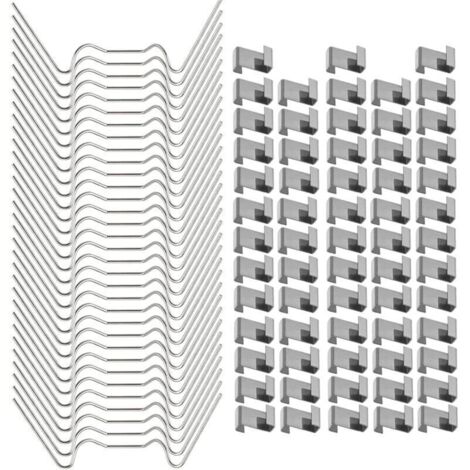 Lot de 150 clips à ressort pour verre de serre, serre, vitrage pour verre, couloirs, serres, vitres de verre, clips de fenêtre – Clips de 75 W et 75 clips en Z pour remplacement de verre de serre (1/4)