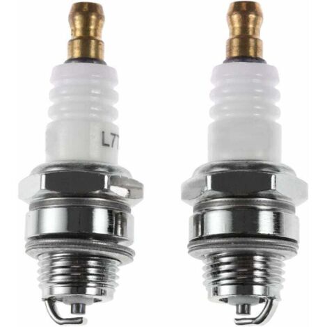 Bougie d'allumage l7t de Tronçonneuse et Débroussailleuse pour Moteur à Deux Temps,430/520 Accessoires Bougie，Accessoires pour scie à chaîne Husqvarna，2pcs (1/4)