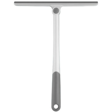 Raclette de Douche avec Long Manche Raclette de Fenêtre avec Trou Outils de Nettoyage ménagers - Gris