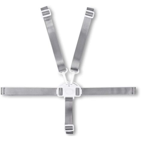 Ahlsen Sangle de chaise haute pour bébé, harnais de rechange à 5 points pour chaise haute gris