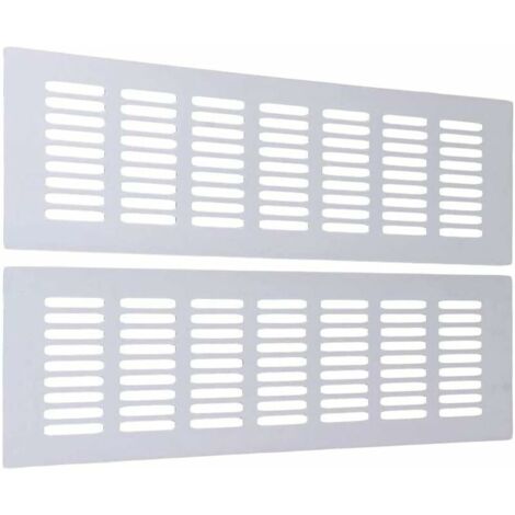 Ahlsen – Grille de ventilation rectangulaire aluminium 30 cm x 8 cm – Lot de 2 – Pour réfrigérateurs, aquariums, terrariums – Ventilation efficace