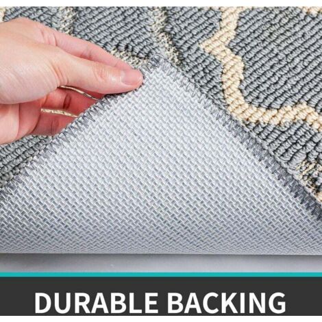 Tapis D'Entrée Antidérapant FEOMOS - Paillasson Attrape-Poussière Lavable En Machine, Absorbant Pour Intérieur Et Extérieur, Gris Charbon 50x80cm