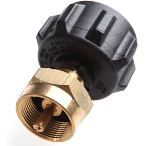 Ahlsen Adaptateur de recharge de propane, kit d'adaptateur de recharge de bouteille de propane pour réchaud à gaz, petit cylindre de cuisine (1 pièce) (1/5)